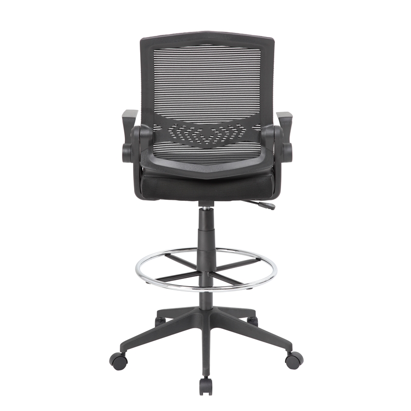 Pemberly Row Contemporary Sit-Stand Adjustable Mesh Chair with Flip Arms