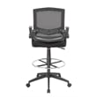 Pemberly Row Contemporary Sit-Stand Adjustable Mesh Chair with Flip Arms
