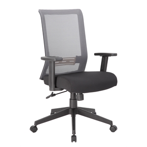 Pemberly Row Contemporary Linear Mesh Adjustable Office Desk Chair