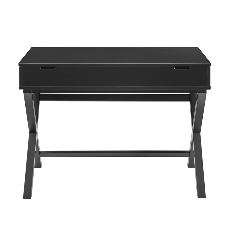 Pemberly Row Contemporary Lift Top Stand Up Wood Desk in Black