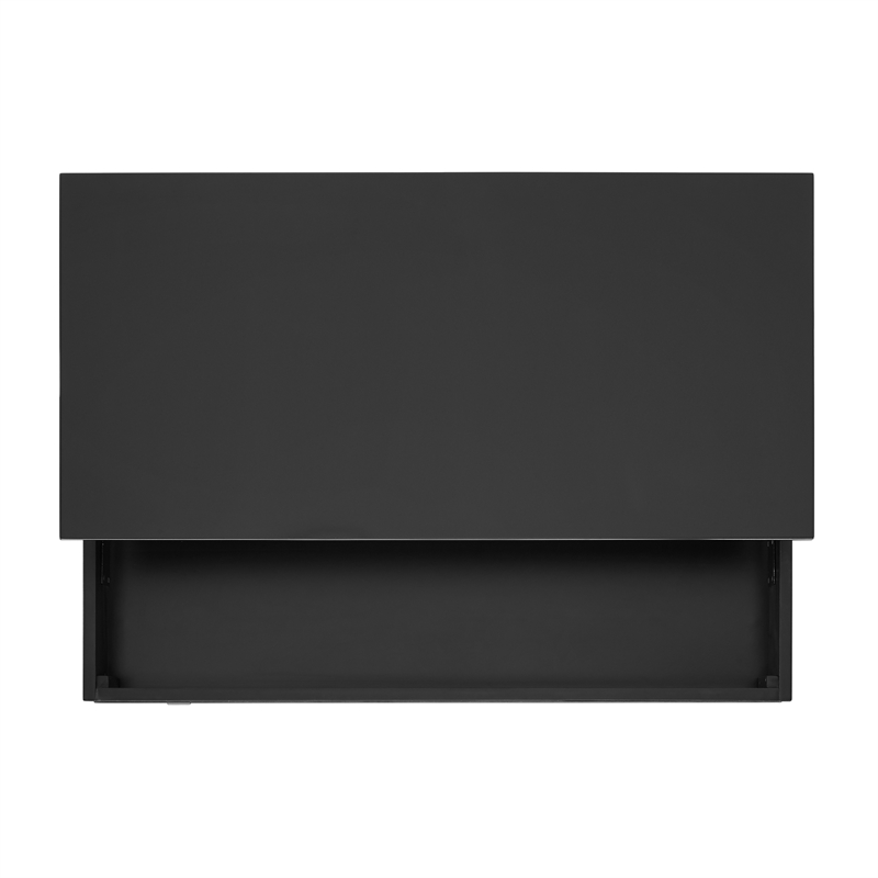 Pemberly Row Contemporary Lift Top Stand Up Wood Desk in Black