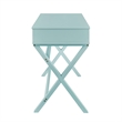 Pemberly Row Contemporary Lift Top Stand Up Wood Desk in Turquoise Blue