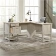 Pemberly Row Engineered Wood L-Shaped Desk in Chalked Chestnut