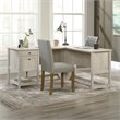 Pemberly Row Engineered Wood L-Shaped Desk in Chalked Chestnut
