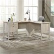 Pemberly Row Engineered Wood L-Shaped Desk in Chalked Chestnut