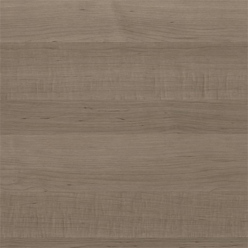 Pemberly Row 60W L Shaped Computer Desk with Hutch in Ash Gray - Engineered Wood