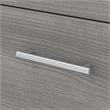 Pemberly Row 72W L Shaped Desk with Hutch in Platinum Gray - Engineered Wood