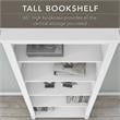 Pemberly Row 72W L Shaped Desk with Hutch & Bookcase in White - Engineered Wood