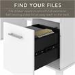 Pemberly Row Engineered Wood 60W Office Desk w/ File Cabinet & Bookcase in White
