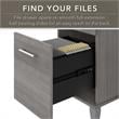 Pemberly Row 72W Sit to St& L Desk with Hutch in Platinum Gray - Engineered Wood