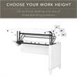 Pemberly Row Sit to St& L Desk with Hutch & Bookcase in White - Engineered Wood