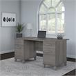 Pemberly Row 60W Office Desk with Drawers in Platinum Gray - Engineered Wood