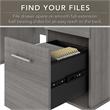 Pemberly Row 60W Office Desk with Drawers in Platinum Gray - Engineered Wood