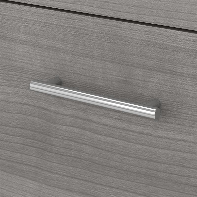 Pemberly Row 60W Office Desk with Drawers in Platinum Gray - Engineered Wood