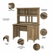 Pemberly Row Small Computer Desk with Hutch in Reclaimed Pine