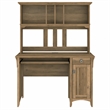 Pemberly Row Small Computer Desk with Hutch in Reclaimed Pine