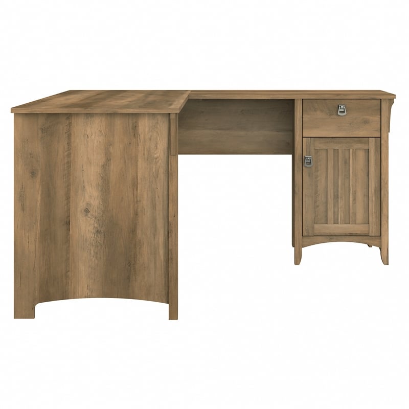 Pemberly Row 60W L Shaped Desk with Storage in Reclaimed Pine - Engineered Wood