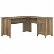 Pemberly Row 60W L Shaped Desk with Storage in Reclaimed Pine - Engineered Wood