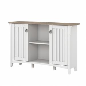 Pemberly Row Engineered Wood Accent Storage Cabinet w/ Doors in White/Shiplap