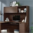 Pemberly Row Contemporary Engineered Wood Desk Hutch in Spiced Mahogany