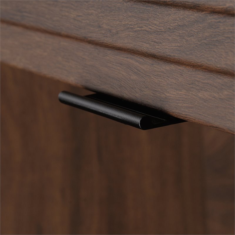 Pemberly Row Contemporary Engineered Wood Desk Hutch in Spiced Mahogany