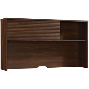 Pemberly Row Contemporary Engineered Wood Desk Hutch in Spiced Mahogany
