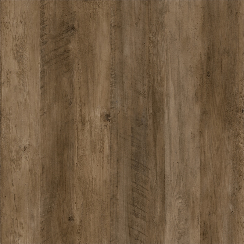 Pemberly Row Engineered Wood L Shaped Desk w/ Hutch & Storage in Reclaimed Pine