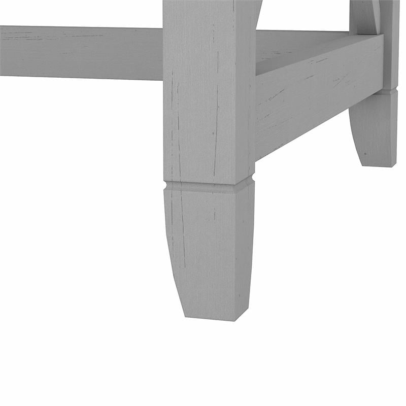 Pemberly Row Contemporary Engineered Wood Writing Desk in Cape Cod Gray