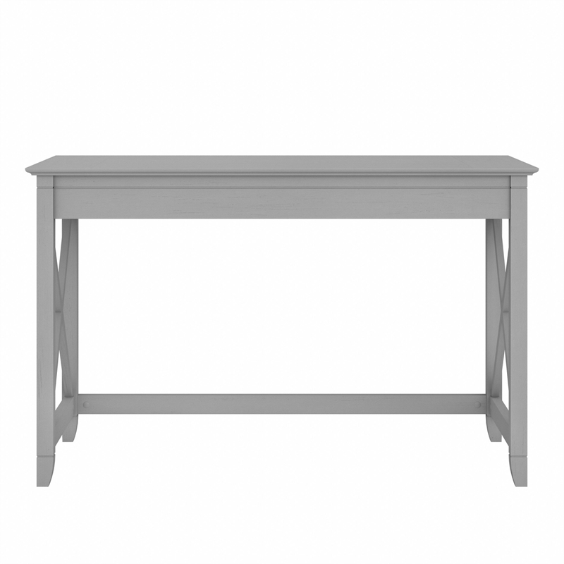 Pemberly Row Contemporary Engineered Wood Writing Desk in Cape Cod Gray