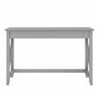 Pemberly Row Contemporary Engineered Wood Writing Desk in Cape Cod Gray