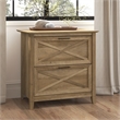 Pemberly Row 2 Drawers Contemporary Wood Lateral File Cabinet in Pine