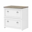 Pemberly Row 2 Drawer Lateral File Cabinet in White and Gray - Engineered Wood