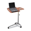 Pemberly Row Adjustable Mobile Laptop Stand in Medium Cherry