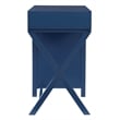 Pemberly Row 4 Drawers Modern Wood Side Storage Desk in Navy Blue