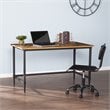 Pemberly Row Reclaimed Wooden Writing Desk in Natural and Black