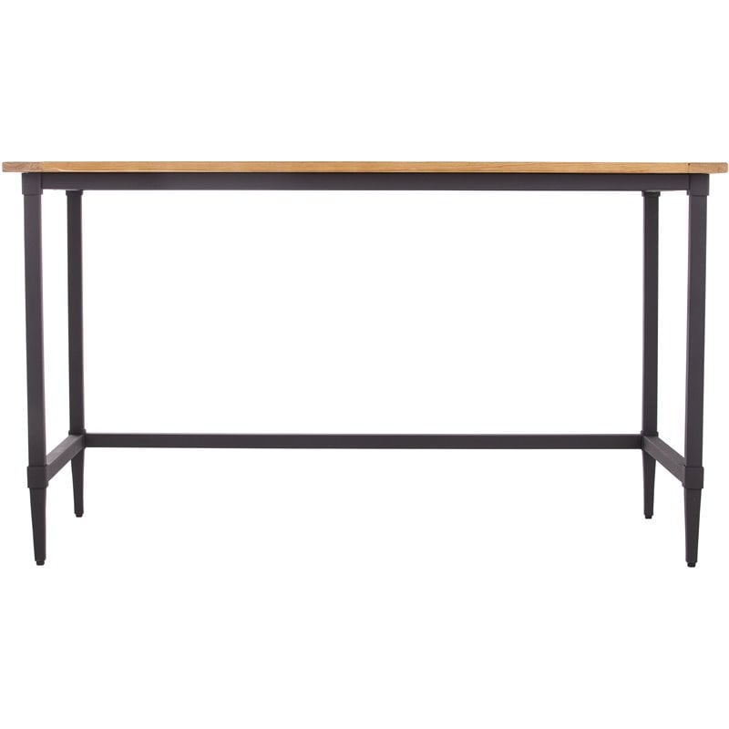 Pemberly Row Reclaimed Wooden Writing Desk in Natural and Black