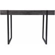 Pemberly Row Contemporary Wood Small Space Writing Desk in Black