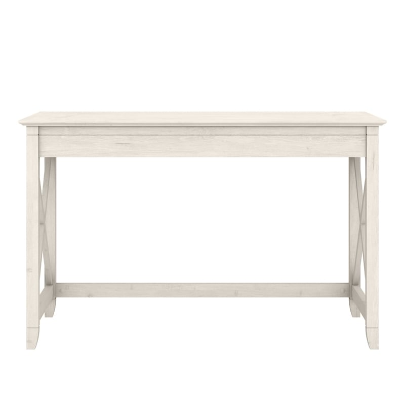 Pemberly Row Farmhouse Engineered Wood Writing Desk in Line White Oak