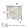 Pemberly Row 2 Drawer Lateral File Cabinet in Linen White Oak - Engineered Wood