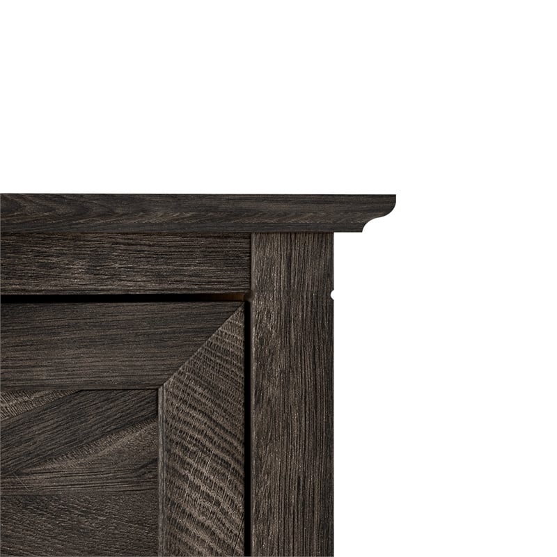 Pemberly Row 2 Drawers Farmhouse Wood Lateral File Cabinet in Gray