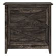 Pemberly Row 2 Drawers Farmhouse Wood Lateral File Cabinet in Gray