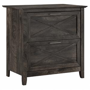 Pemberly Row 2 Drawers Farmhouse Wood Lateral File Cabinet in Gray