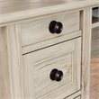 Pemberly Row Engineered Wood L-Shaped Desk in Chalk Oak Finish