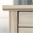 Pemberly Row Engineered Wood L-Shaped Desk in Chalk Oak Finish