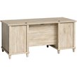 Pemberly Row Executive Desk in Engineered Wood-Chalk Oak Finish