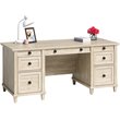 Pemberly Row Executive Desk in Engineered Wood-Chalk Oak Finish