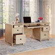 Pemberly Row Executive Desk in Engineered Wood-Chalk Oak Finish