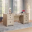 Pemberly Row Executive Desk in Engineered Wood-Chalk Oak Finish