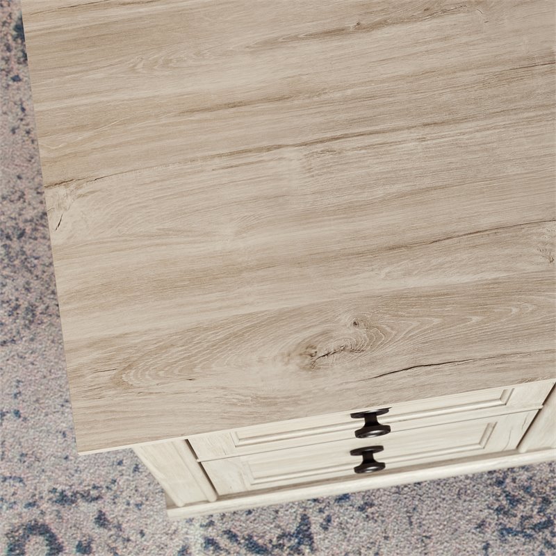 Pemberly Row Executive Desk in Engineered Wood-Chalk Oak Finish