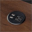 Pemberly Row Contemporary Plastic and Rubber Wire Power Grommet in Black